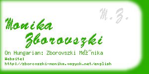 monika zborovszki business card